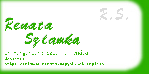 renata szlamka business card